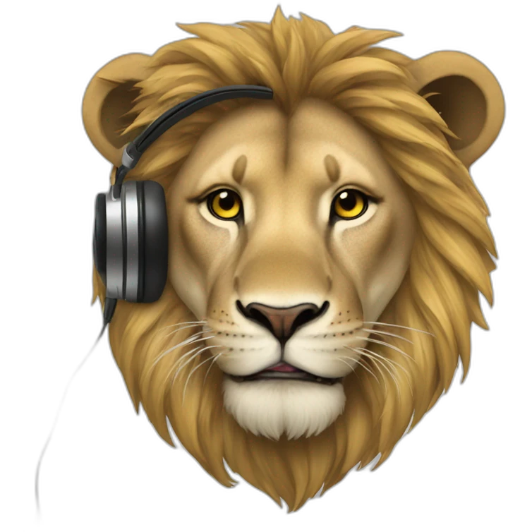 DJ lion emoji