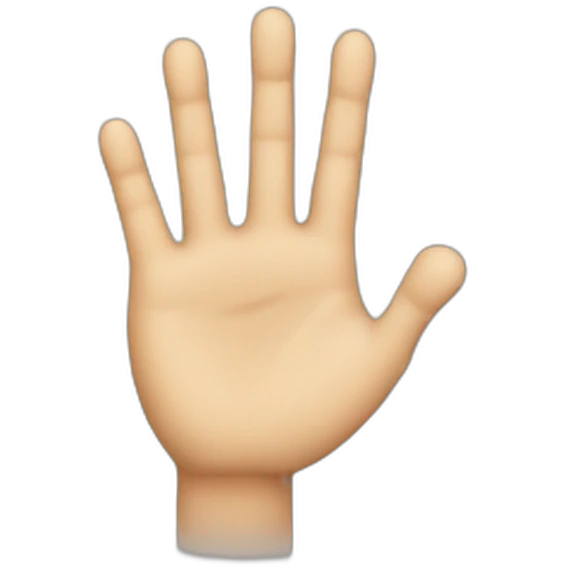 close palm with 1 finger open emoji