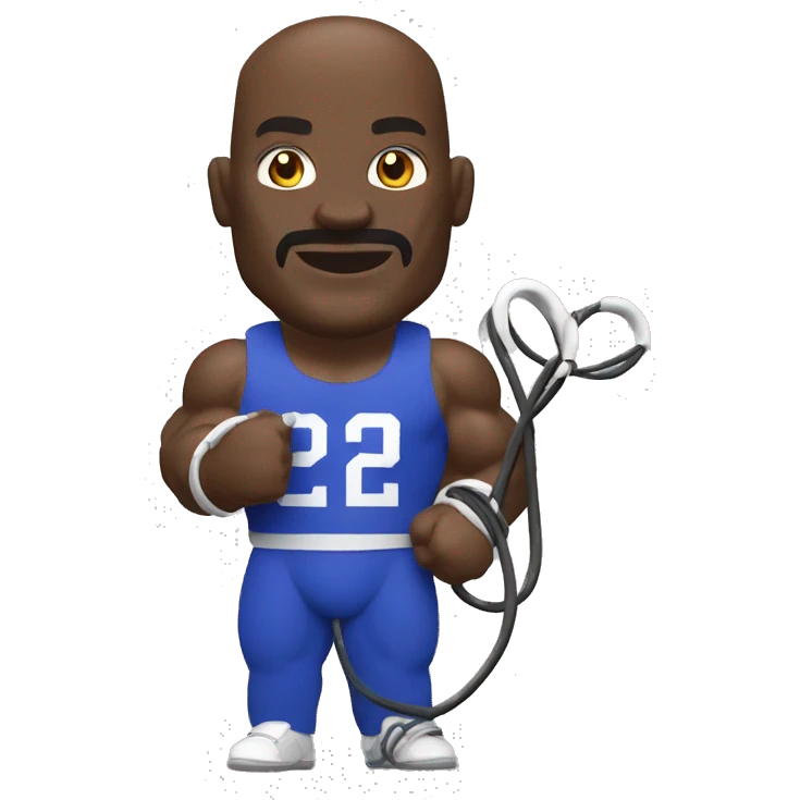 Ronnie coleman holding charging cable emoji