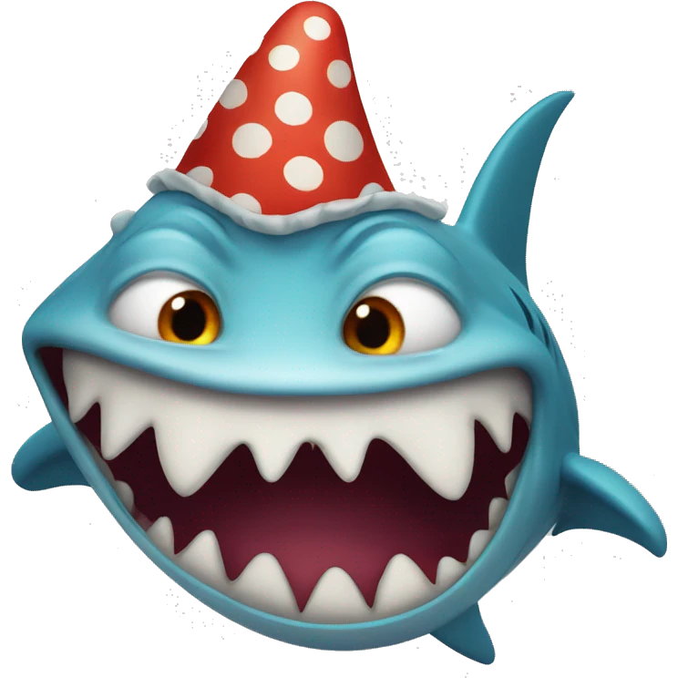 clown shark crying emoji