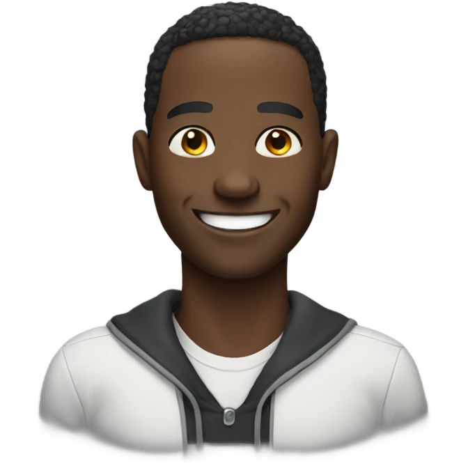 Black man smiling emoji