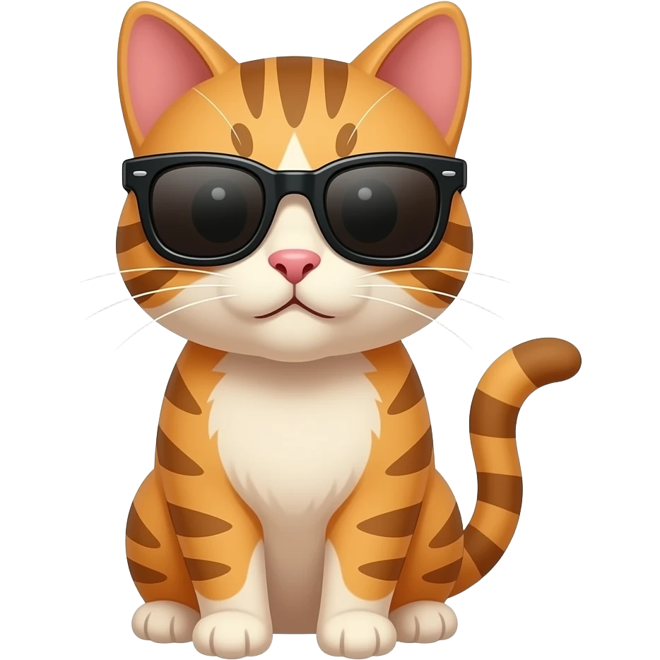 Cat wearing sunglasses emoji