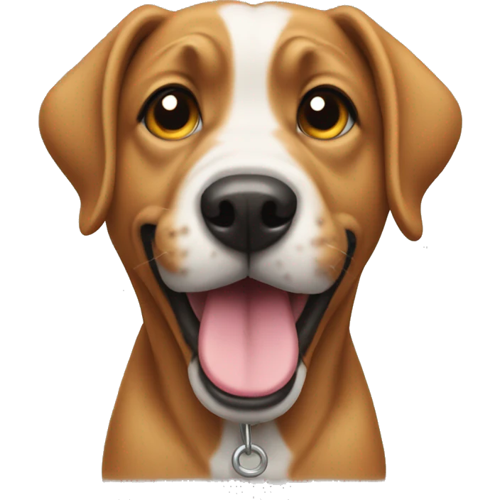 Dog wearing a doodie  emoji