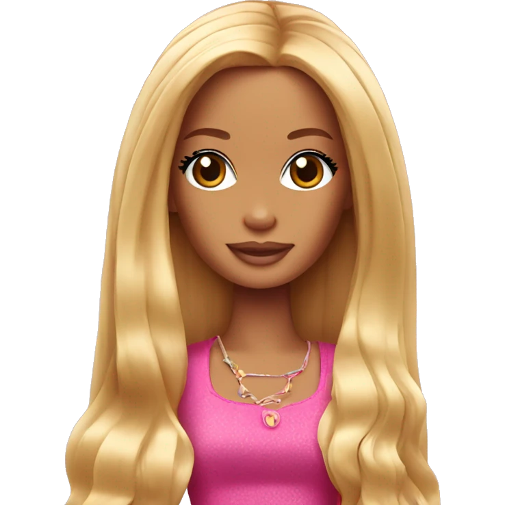Barbie with long dred locks emoji