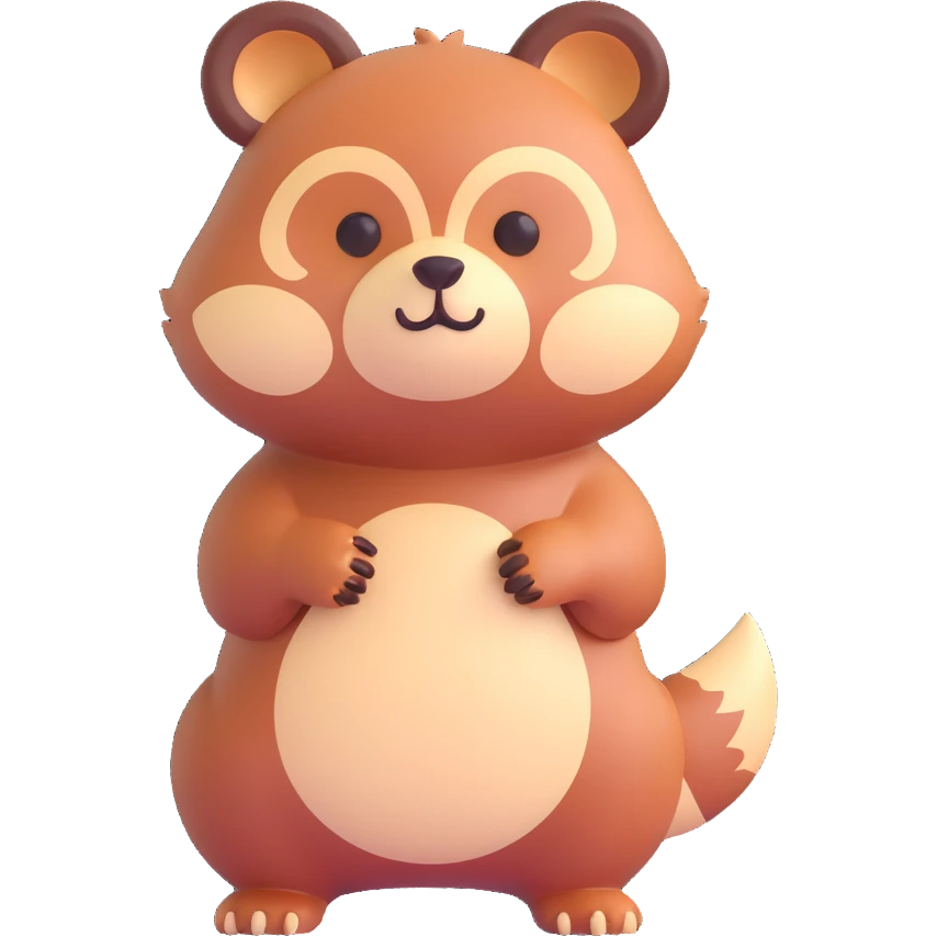 cute tanuki, standing  emoji
