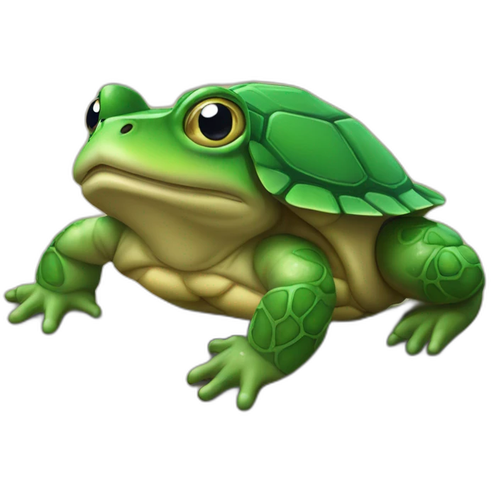 Crapaud sur tortue emoji
