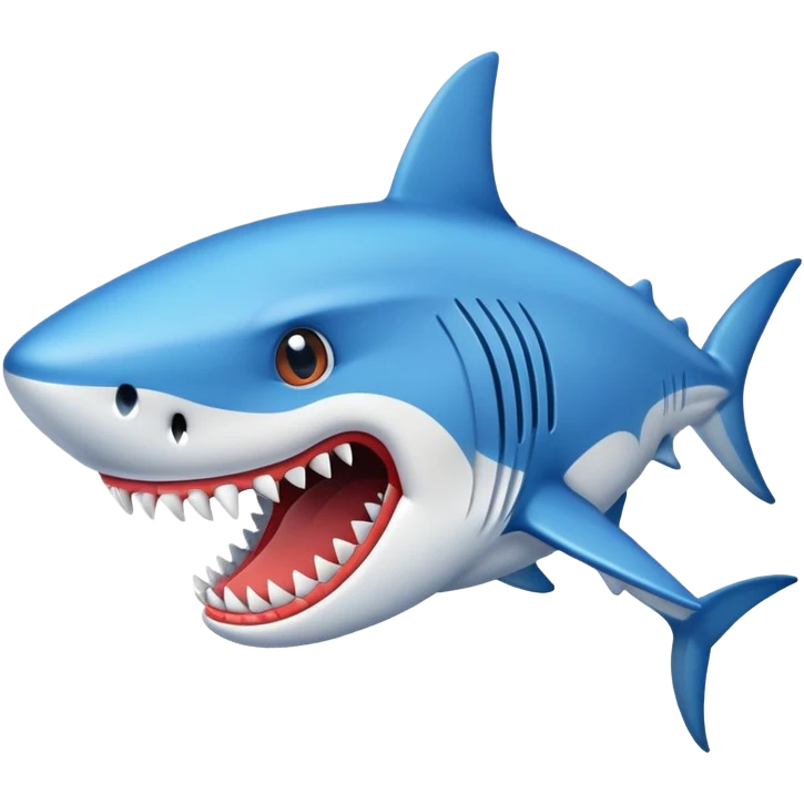 Tiburón con tenis azul  emoji