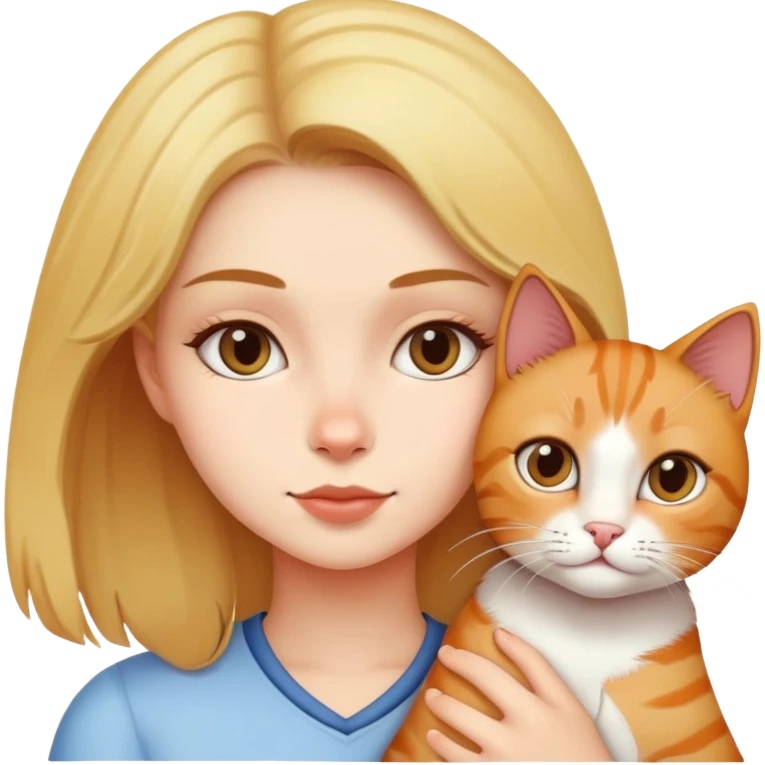 girl with cat emoji
