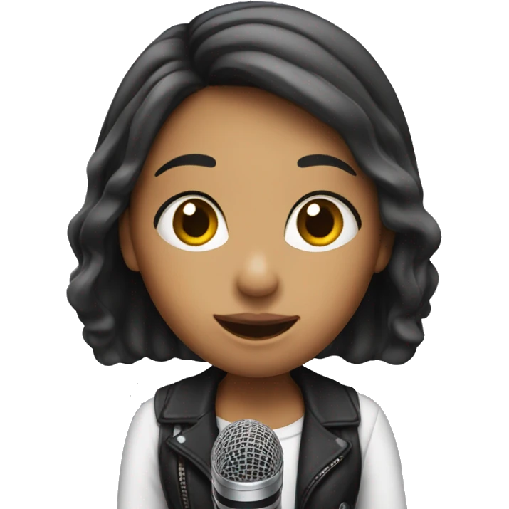 A girl with mic  emoji