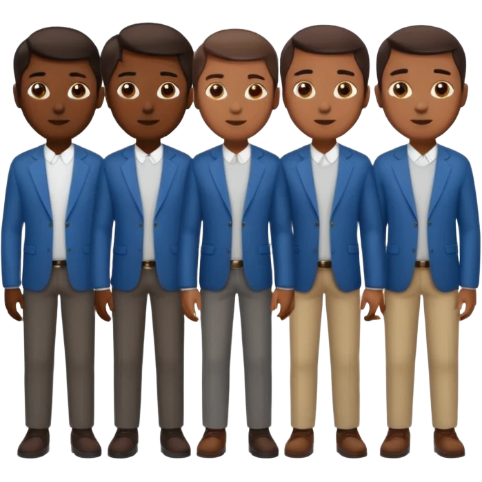group men wearing  smart casual emoji
