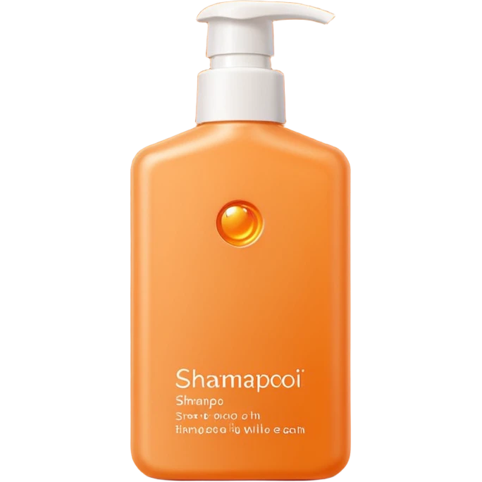 Square-shaped packaging with plain orange-colored shampoo - No product description emoji