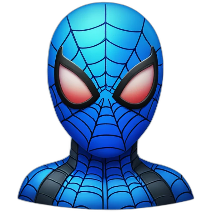 Blue gradient spider man emoji