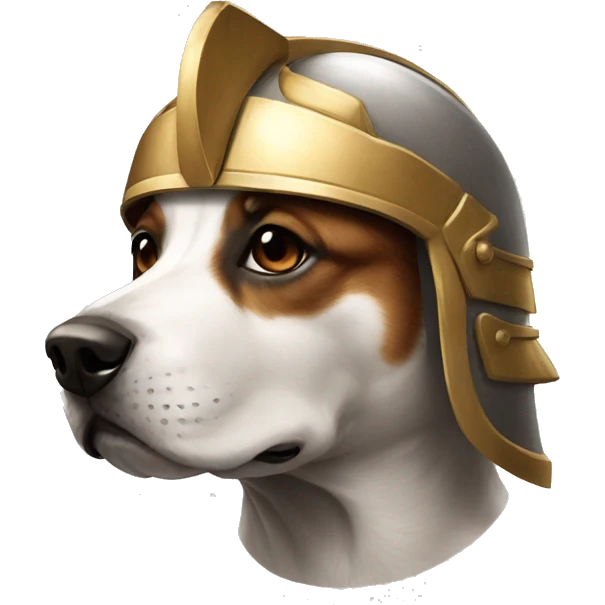 gladiator helmet dog emoji