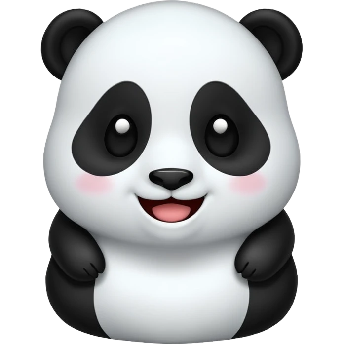 A cute ghost with panda prints all over  emoji