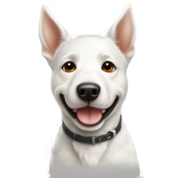 cute white cattle dog  emoji