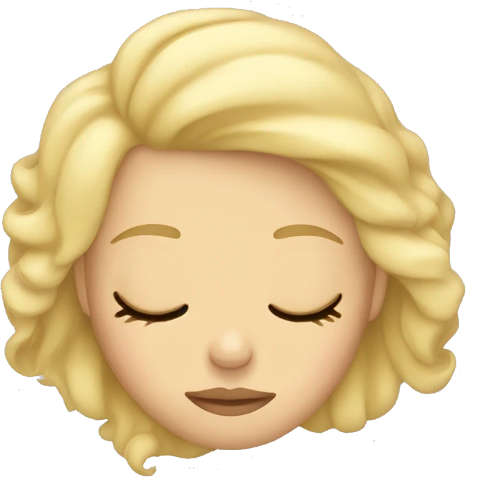 Blonde girl sleeping emoji