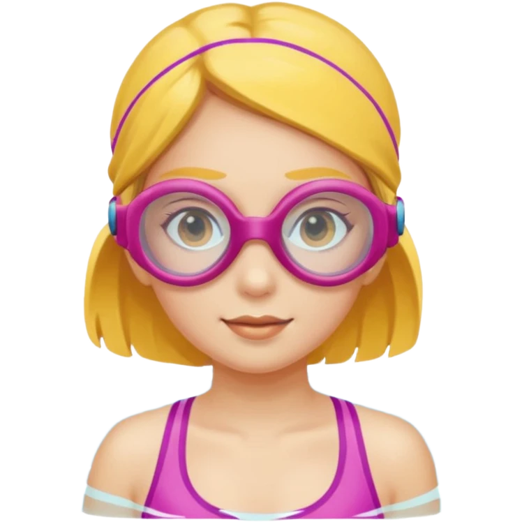 Girl with swim goggle emoji