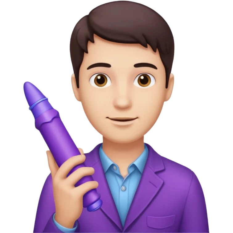a guy with a dildo emoji
