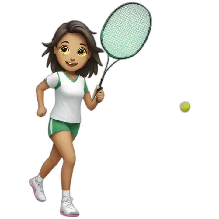 girl playing badminton emoji