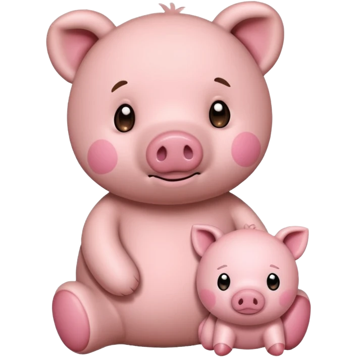 teddy bear and a little pig emoji