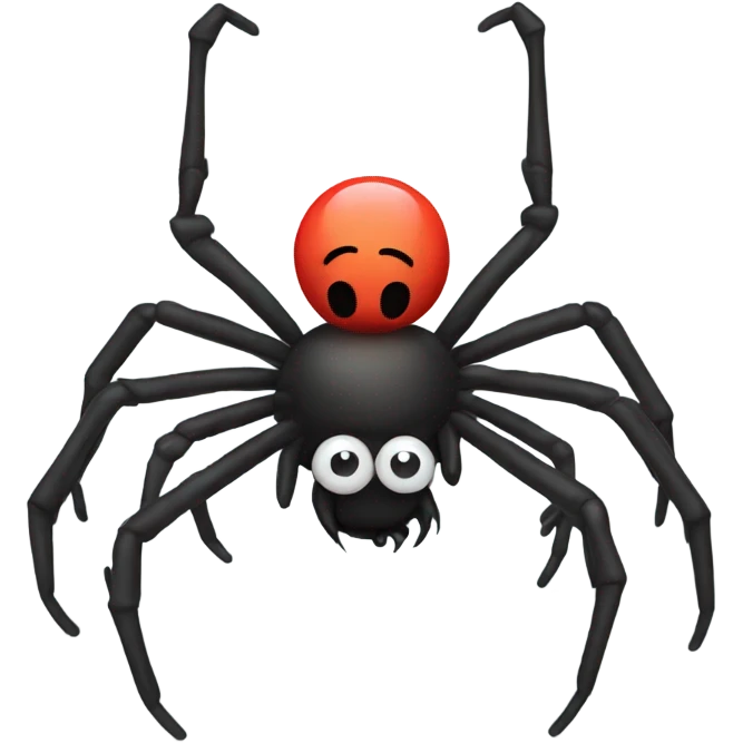 A spider lifting its legs up at the camera  emoji