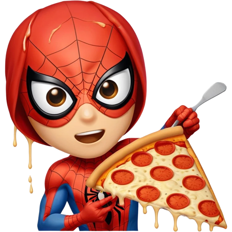 Spider-Man eating emoji