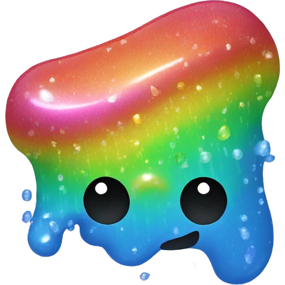 glitter slime rainbow emoji