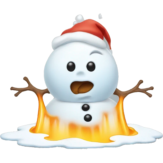 snowman melting emoji