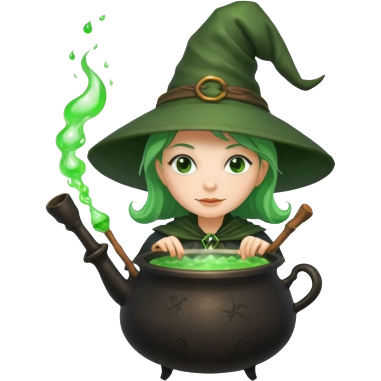green witch cooking potion emoji
