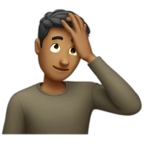 guy scratching his head emoji