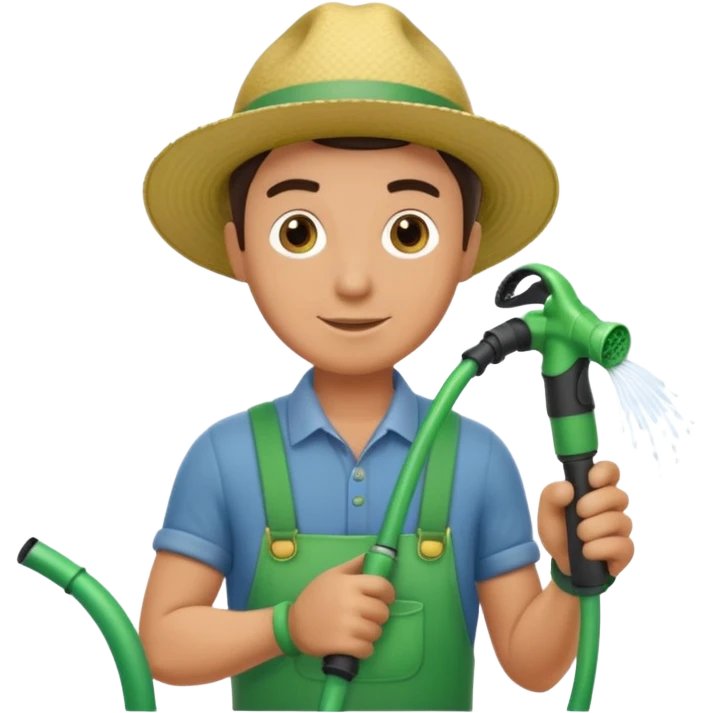 Gardner with hose emoji