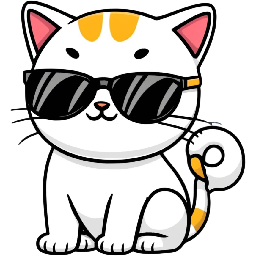 Cat with sunglasses emoji