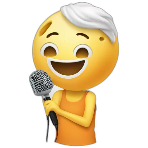 Karaoke cheese performer emoji