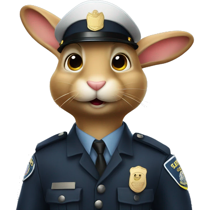 rabbit police sergeant emoji