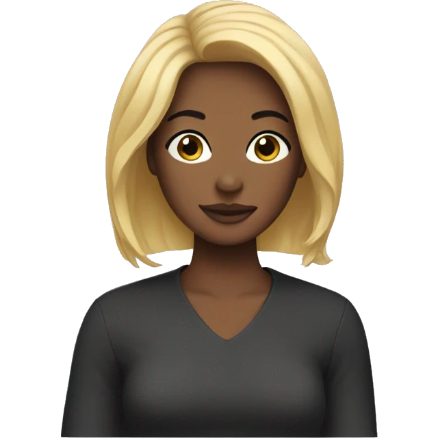 hush-cut hair girl emoji