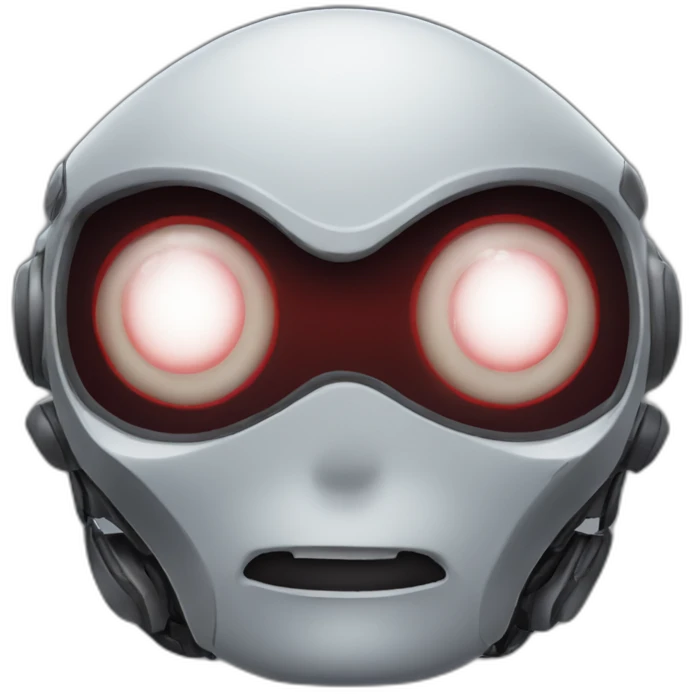 robot with vampire eyes emoji
