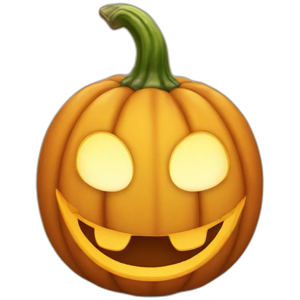 pumpkin with smile emoji