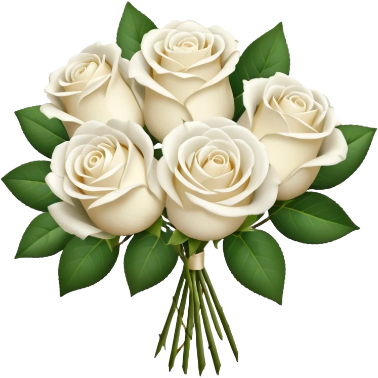 Bouquet of white roses emoji