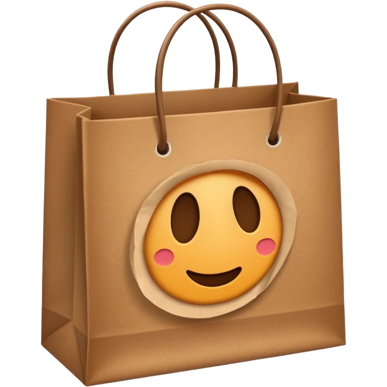 brown shopping bag emoji emoji