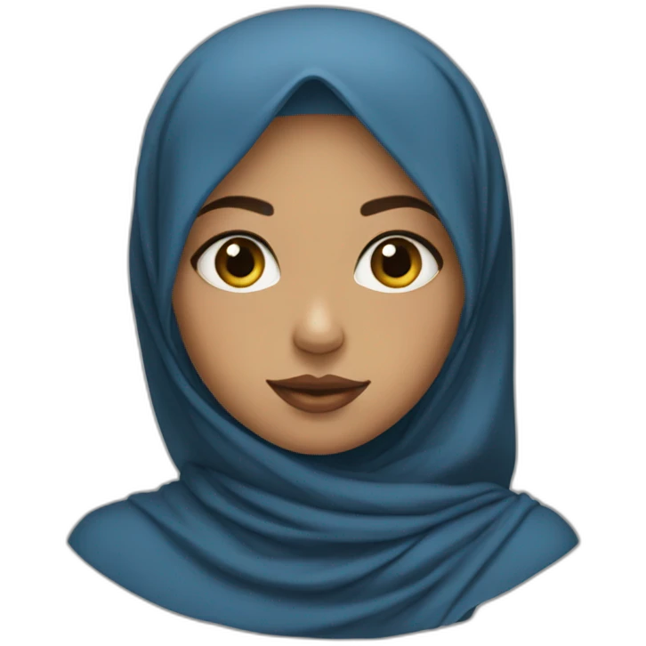 fille-hijab-yeux bleus emoji