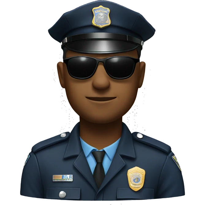 Police officer wearing sunglasses  emoji