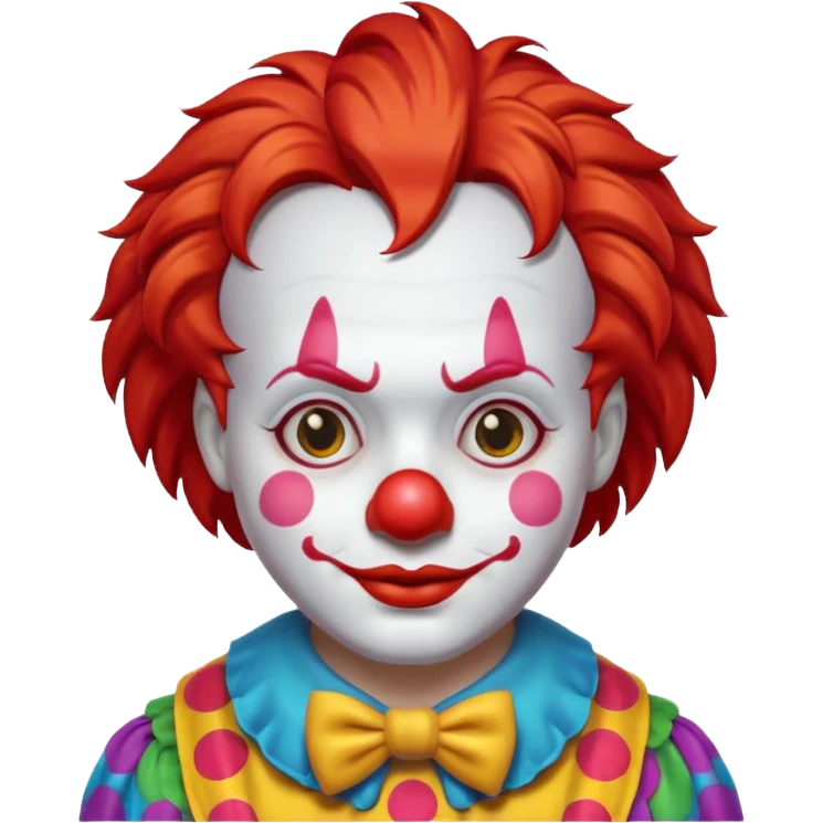 red hair clown emoji