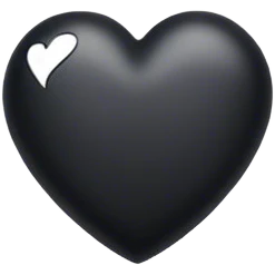 Black heart  emoji