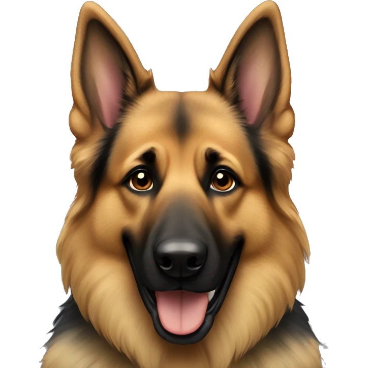 long hair german shepherd dog emoji