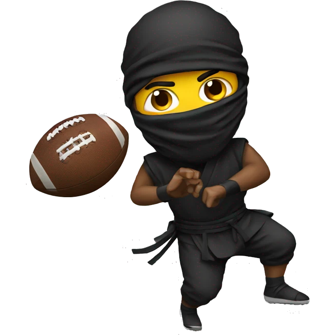 ninja with football emoji
