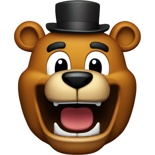 Freddy Fazbear Mewing emoji