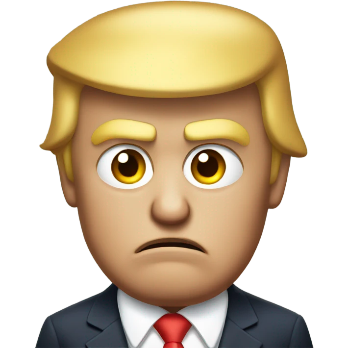 Donald Trump scowling emoji