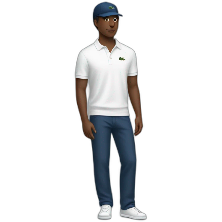 Black guy using lacoste emoji
