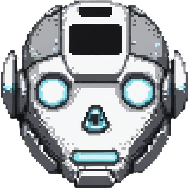 steel round robot face emoji