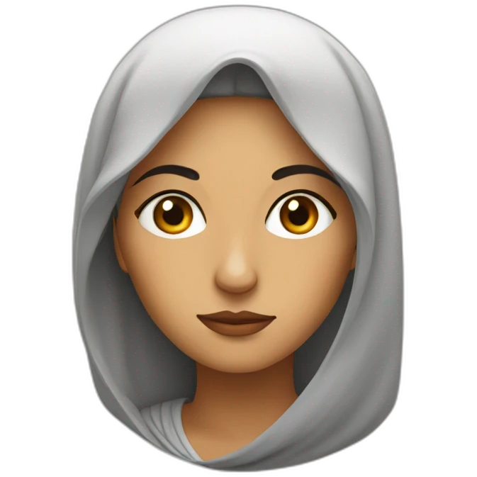Middle Eastern woman pensive emoji
